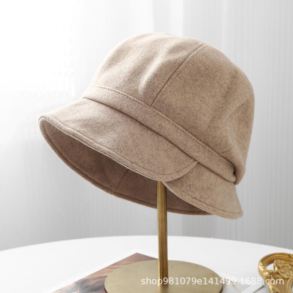 New Autumn and Winter Retro Literature and Art Tide Cool Light Luxury Octagonal Hat Men and Women Warm Casual Versatile Painter Bucket Hat