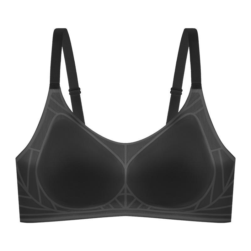 Traceless, no steel ring, cloud feeling cool, breathable, ultra-thin support gathering underwear, women's small bra, closed breast, anti-sagging
