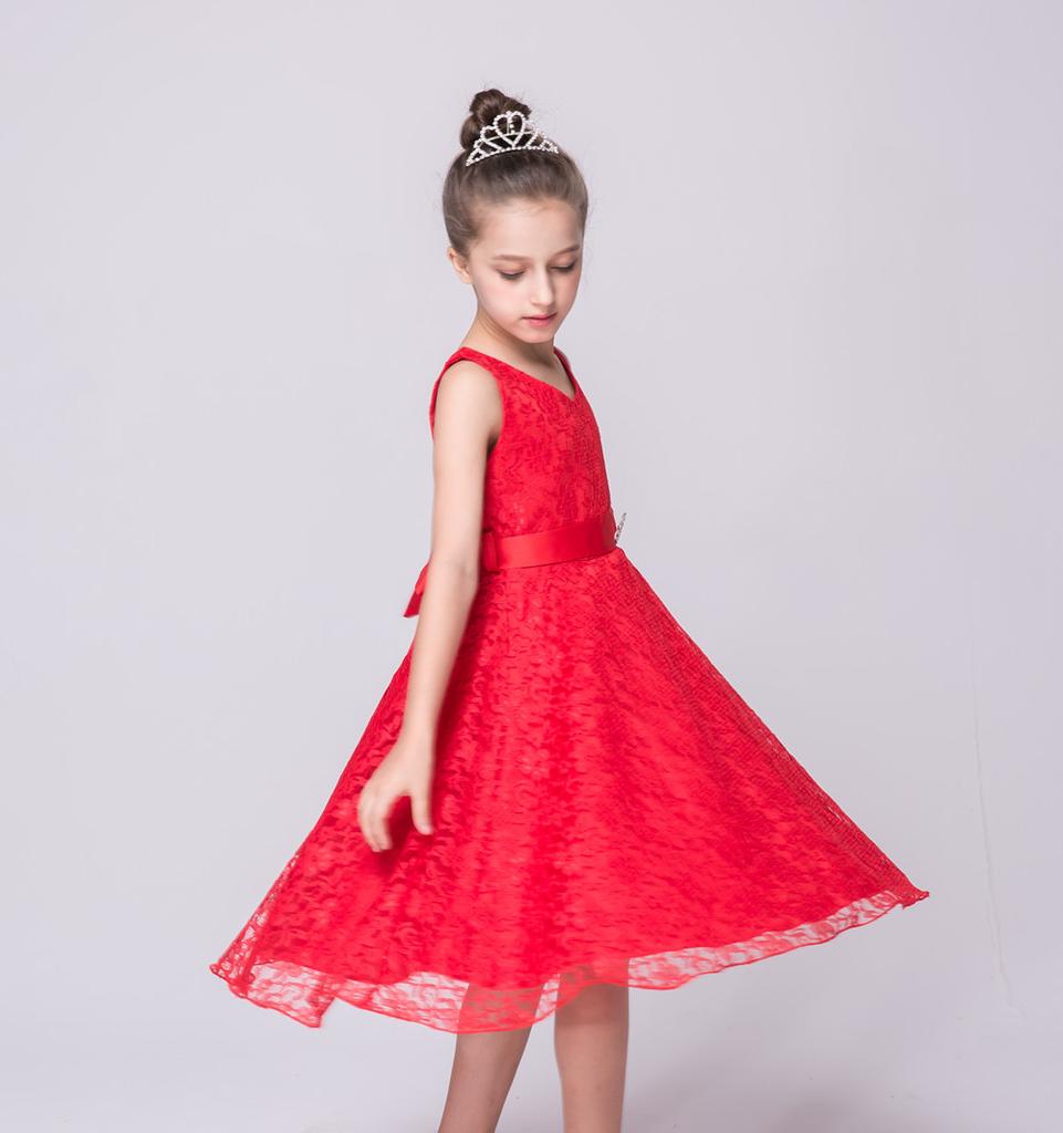 Well Girls Party Dress Children Wear Lace Flower Elegant Wedding Ceremony Birthday  Dresses Teen Prom  buy the best products in the Ayzeze online store