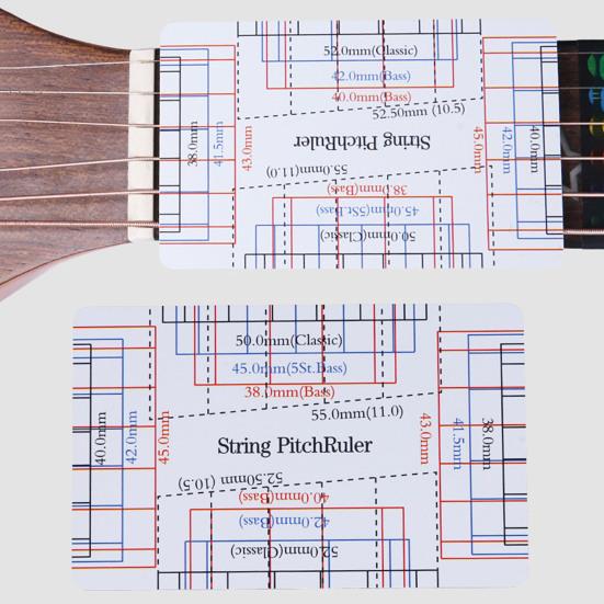 String Height Measurement Tool Multifunctional Guitar Specification Ruler Portable String Action Gauge Luthier Tool for Ukulele Bass Acoustic Guitars