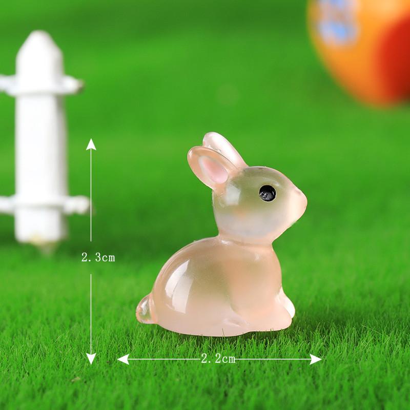 Charming Night Light Bunny Resin Sculpture For Kids Room And Gardens Fairy