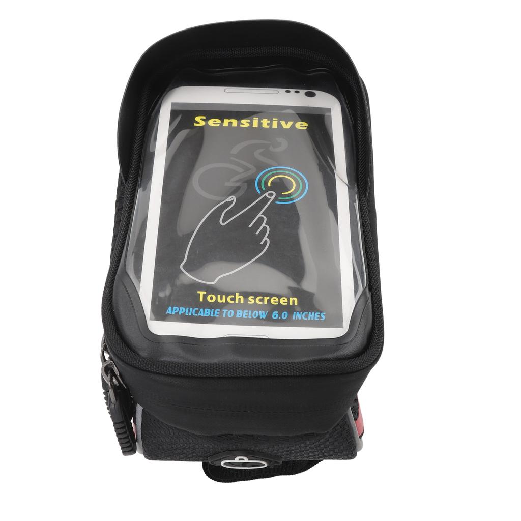 Torba na uchwyt na telefon rowerowy z ekranem dotykowym o wysokiej czułości TPU, przedni bagażnik, torba na ramę rowerową, sakwa rowerowa