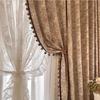 Best Luxury European Royal Blackout Curtains for the Living Room, Luxury Home Window Sheer Curtain Fabric Rideaux for Bedroom