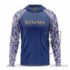 Simms camouflage fishing suit UPF50 long-sleeved T-shirt hoodie quick-drying breathable sunscreen summer men's sea fishing suit