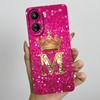 For Xiaomi Redmi 13C 4G Phone Case 13C Crown Initial Letter Silicone Soft Back Cover For Redmi 13C 13 C 4G Poco C65 Coque Capa