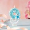 Creative Numbers Birthday Party Day Candles First Year Blue Cute Flowers Cake Decorations