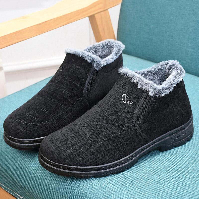 Neue Winter Herrenstiefel mit Fell Herren Schneestiefel Paar Warmhalten Winterschuhe Bequeme Botas Hombre Outdoor Herren Sneaker