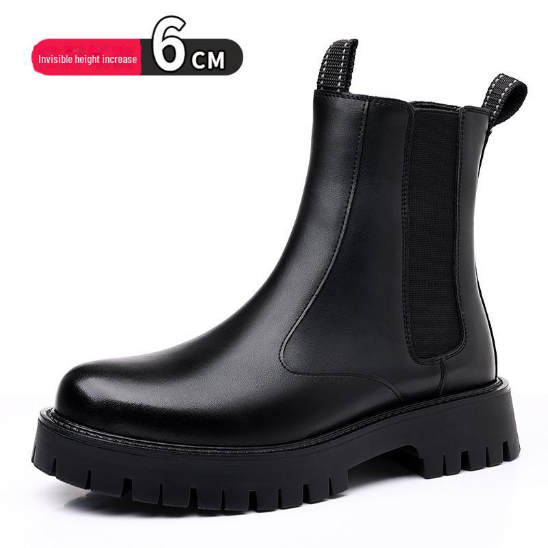 Pánské kotníkové boty Martin z pravé kůže - Britský styl, silná podrážka, zvýšení výšky o 8 cm