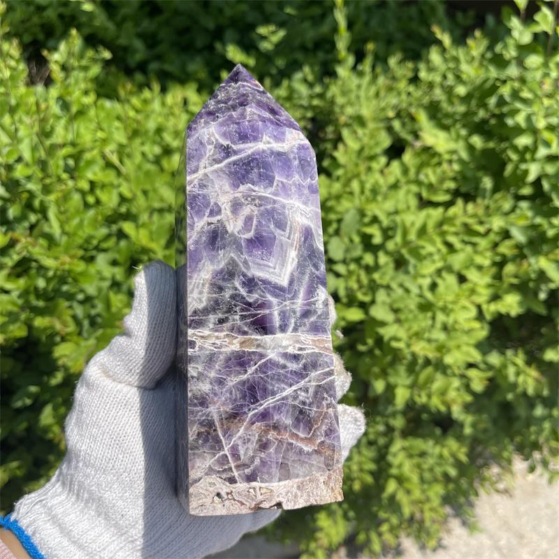 1500g Wholesale Natural Dream Amethyst Point Large Size Amethyst Crystal Wand for Decoration