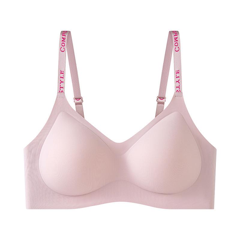 Anti-Gravity Seamless Wire-Free Support Bra with Fixed Cups & Letter Straps