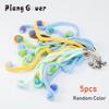 5pcs/10pcs Plush Ball Cloth Strip Cat Toy Teaser Stick for Replace Heads Pet Toys Wand Accessories