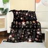 1pc Horror, ,Printed Flannel Blanket, Super Soft Plush Bed Cover, Four Seasons Quilt for Sofa, Bed, Office,90