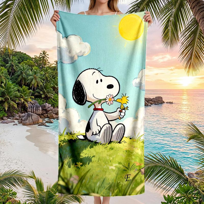 Large Beach Towel Quick Dry Absorbent Towel For Beach IndoorSnoopy Peanuts