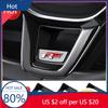 Nouveau Cache Volant de Voiture Logo R Rline Senior Autocollants Placage ABS Accessoires Pour Volkswagen GTI Polo Golf Scirocco Jetta