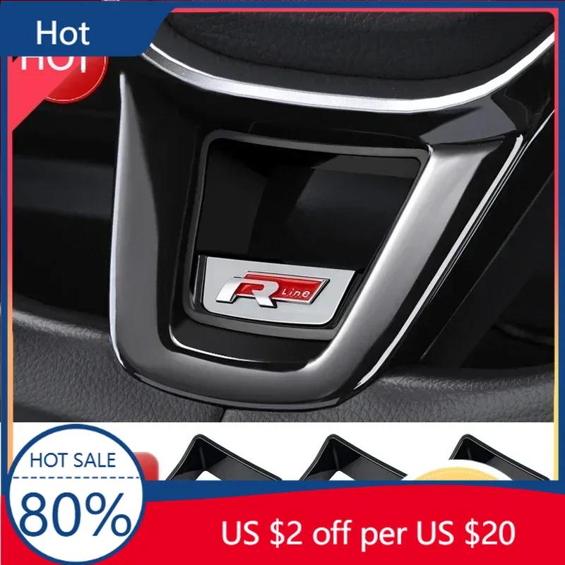 Nouveau Cache Volant de Voiture Logo R Rline Senior Autocollants Placage ABS Accessoires Pour Volkswagen GTI Polo Golf Scirocco Jetta