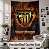 Custom Tapestry Wall Hanging, Athletic Bilbao FC Personalized Name Text Home Wall Decor