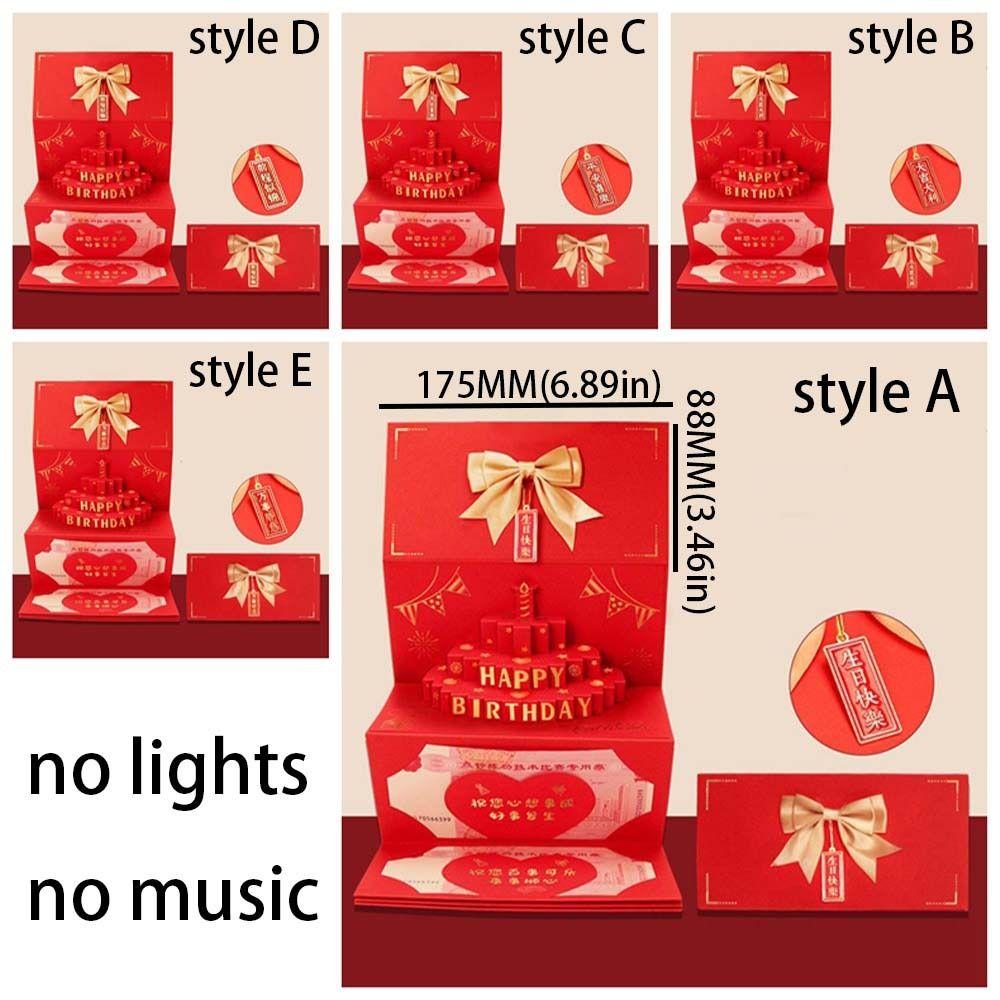 Best Wishes Red Envelope Card 6/8/10 Slots Lucky Money Envelope Creative Money Bag  New Year Gifts
