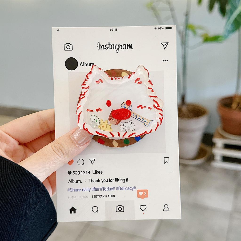 Cute Cartoon Graffiti Puppy Phone Case with Stand for iPhone 16/17 Pro Max