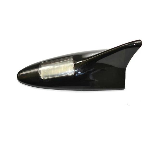 Universal Auto Car Led Warning Lamp Solar Powered Shark Fin Antenna Decorative Warning Signal Tail Light
