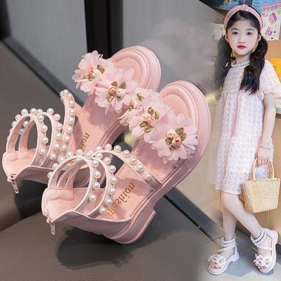 Mädchen, Sandalen, Prinzessinnenschuhe, Mittlere und Große Kinder, Offene Zehen, Kleine Mädchen, Schülerinnen, Römische Schuhe