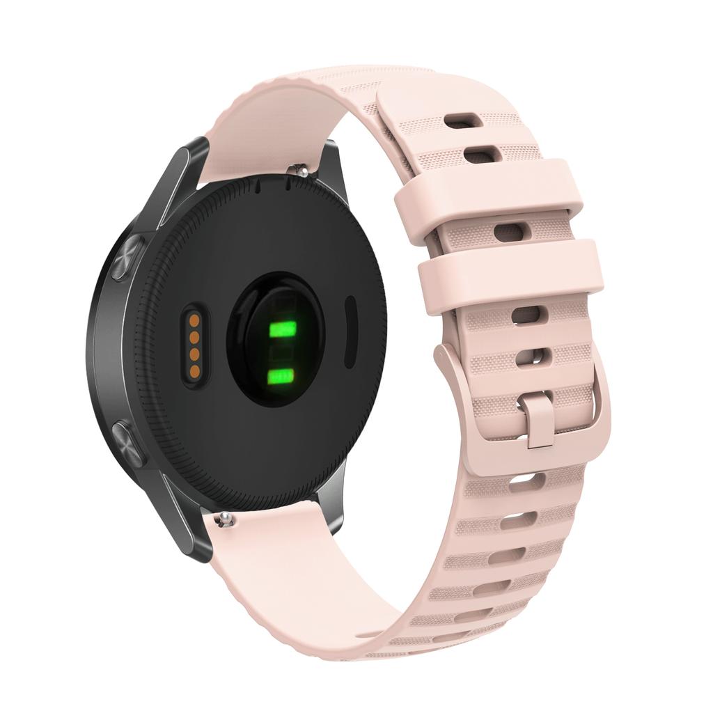 For Garmin Approach S40/Venu Sq/Samsung Galaxy Watch3 41mm/Gear Sport Silicone Watch Bands 20mm Quick Release Wave Grain Dots Straps Replacement