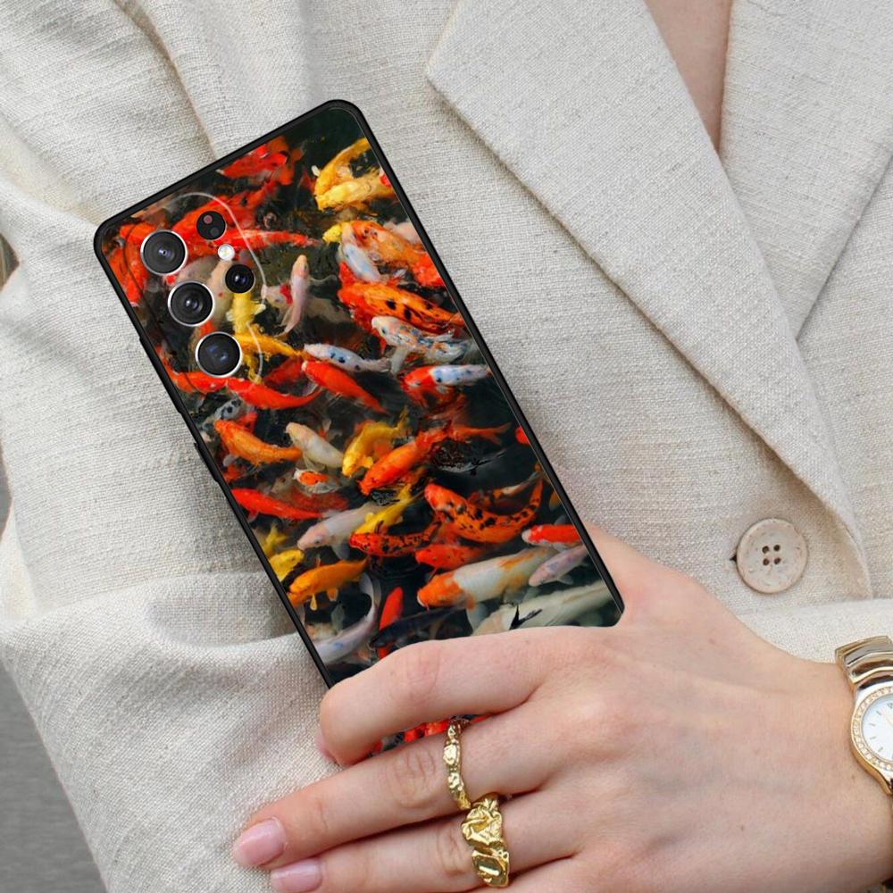 Japanese Koi Fish Cell Phone Case for Samsung Galaxy S26 Ultra S25 S24 S23 S22 S21 S20 Note10 Cover