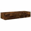 VidaXL Wall Shelf with Drawers Smoked Oak Engineered Wood, Wall Shelf with Cabinet, Wall Storage Unit, 859990
