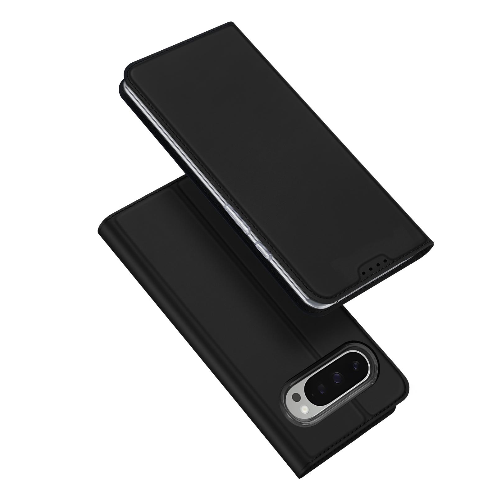 

For Google Pixel 10 Pro/Google Pixel 10 Case DUX DUCIS Skin Pro Series Leather Stand Cover Card Holder Black