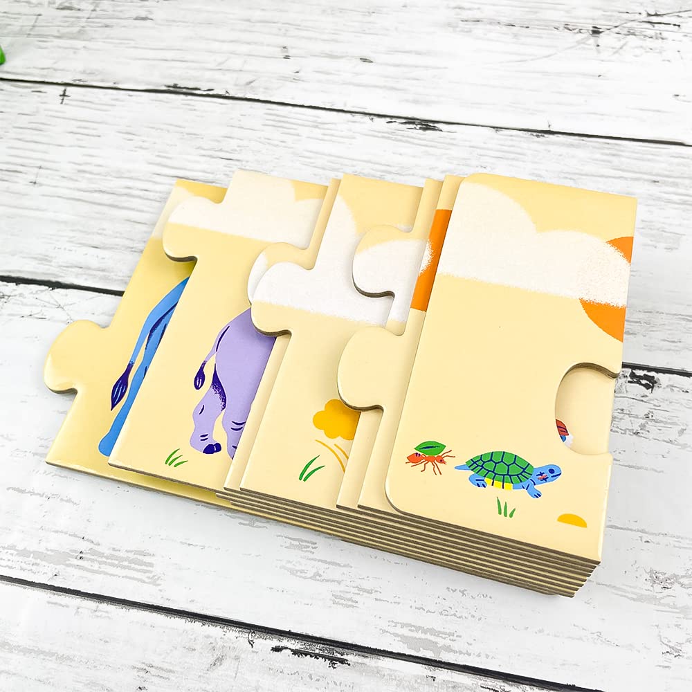 Educational Toy Puzzle for Ages 3 and Up, Jigsaw Puzzle, Large Puzzle, Educational Puzzle, Order, Observation, Picture Matching, Animal Puzzle,