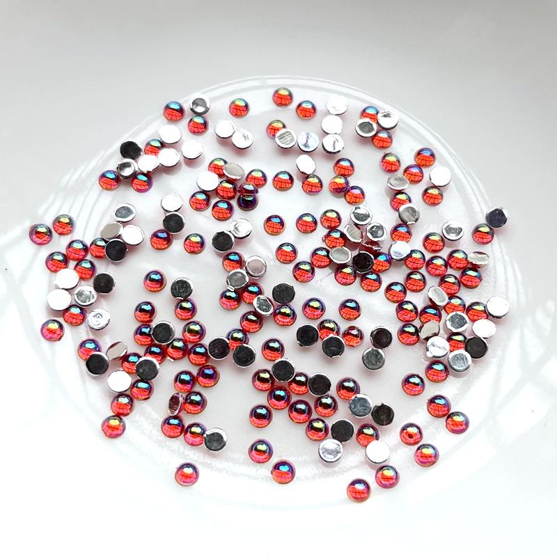 Magnifiques strass pour ongles, mélange de 3mm, demi-rond ab, 200 pièces, bijoux à bricoler soi-même, accessoires décoratifs pour la fabrication