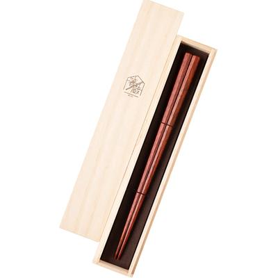 High Natural Wipe Satine Made In Japan Chopsticks, Quality, Wood, 23.5cm, Hexagonal, Lacquer, Brown, G-64560