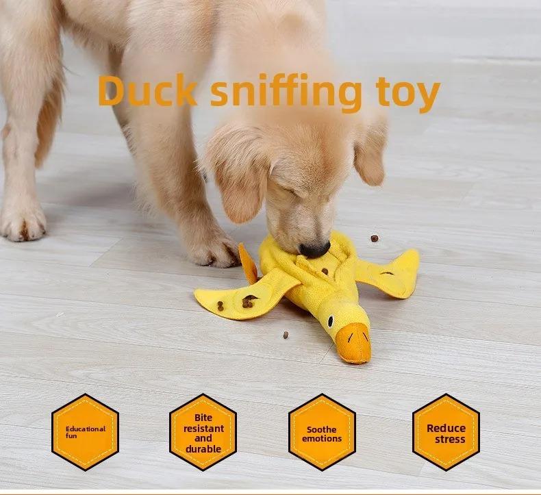 Dog Toy,duck Snuffle Mat Toy With Hidden Squeakers, Chew Resistant Plush For Small Medium Dogs, Interactive Puzzle Feeder жёлтый