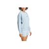 Adidas Casual Crew Neck Long Sleeve Pullover Sweatshirt Women Sweatshirt Blue IY6852