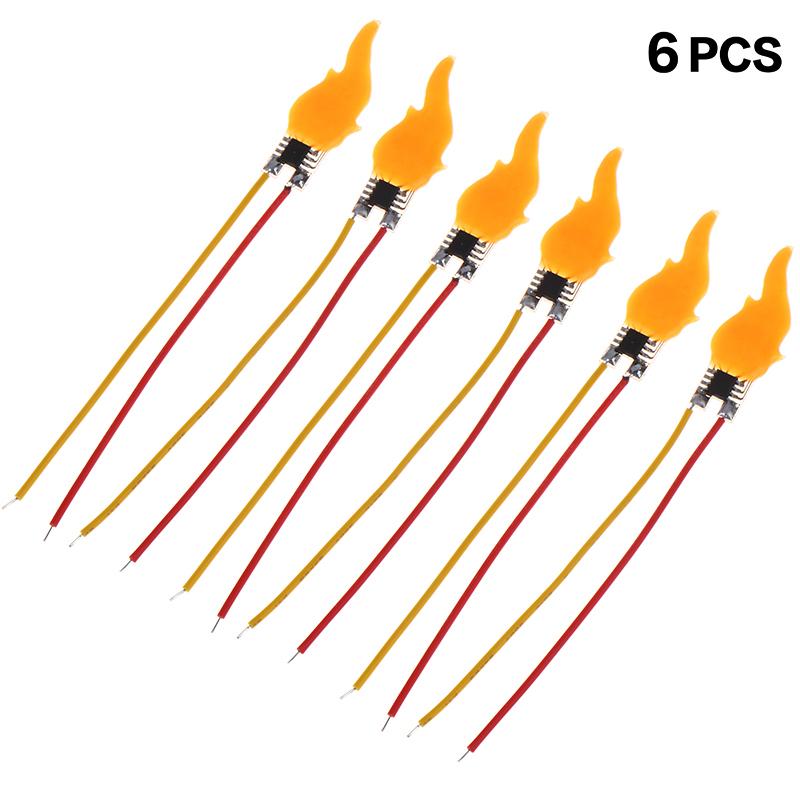 2/4/6Pcs 3.2V/3.7V/5V Flame Lamp Circuit Board Simulation Led Candle Lamp Circuit Board Flickering Flame Decoration Lights