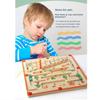 Children Wooden Magnetic Color and Number Maze Learning Education Toys Color Matching Montessori Toys Wooden Toys Gift for Kids