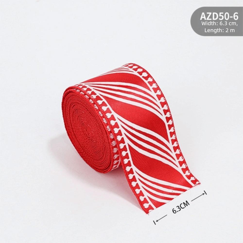 

2m Christmas Ribbon Lmitation Linen Christmas Tree Ribbon New Burlap Ribbon Gift Box Decoration F