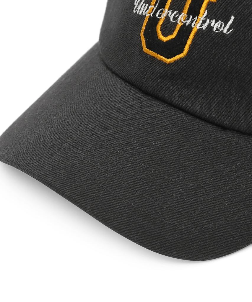 Eondeokeonteulol All-Season Washed Cotton Vintage Soft Top Logo Ball Cap Unisex Baseball Cap Sports Crew / Washed B B / Charcoal