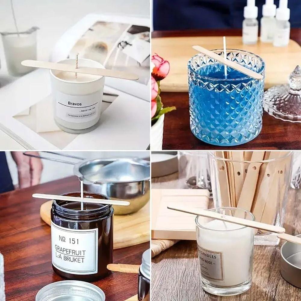 50 Stück 114mm Kerzendocht Halter Holz Zentrierhilfe Langlebiges Kerzenherstellungswerkzeug Handgemachtes Handwerk