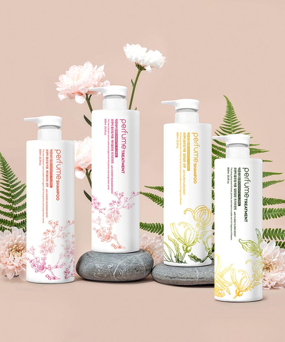Romantic Floral Perfume Shampoo/Treatment (Select 1 of 4: Ylang-Ylang, Cherry Blossom) 01 Ylang-Ylang Shampoo 600ml