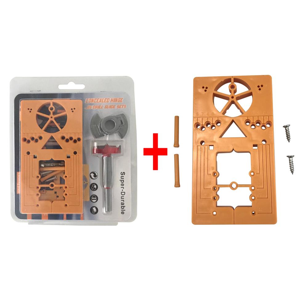 Multifunction Hinge Open Hole Positioner Set Twist Drill Screw Driver Bit Woodworking Door Cabinet Hole Opener Accessories Tool