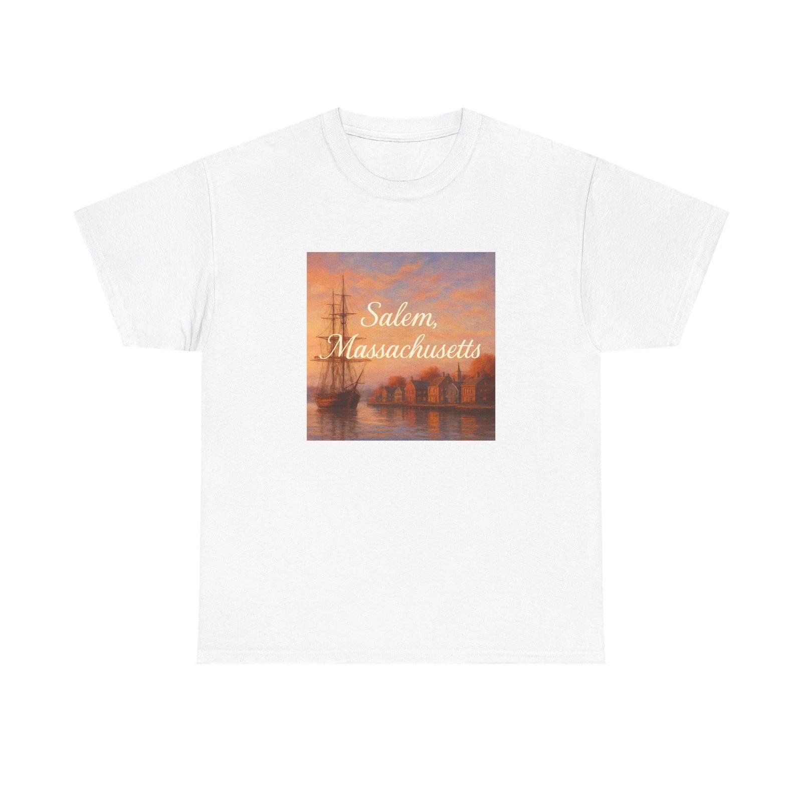 Unisex Adult T Shirt Salem Massachusetts Historic Harbor S