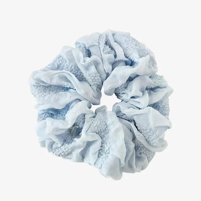 Mongle Shirring Scrunchie - Sky Blue (Handmade Scrunchie)