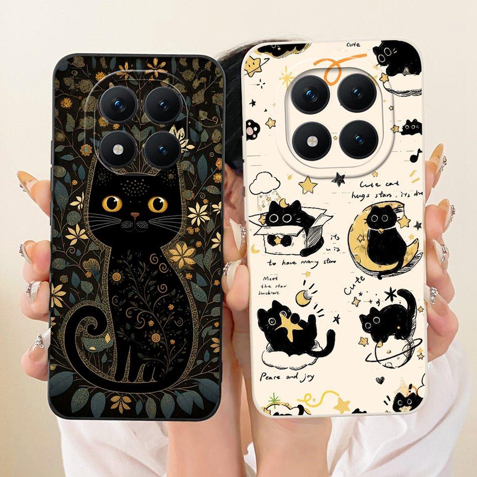 For Xiaomi Redmi Note 15 Pro+ 15Pro 5G Cute Cat Flower Cartoon Phone Case For Redmi Note 15 Pro Plus 5G Soft Silicone Bumpers