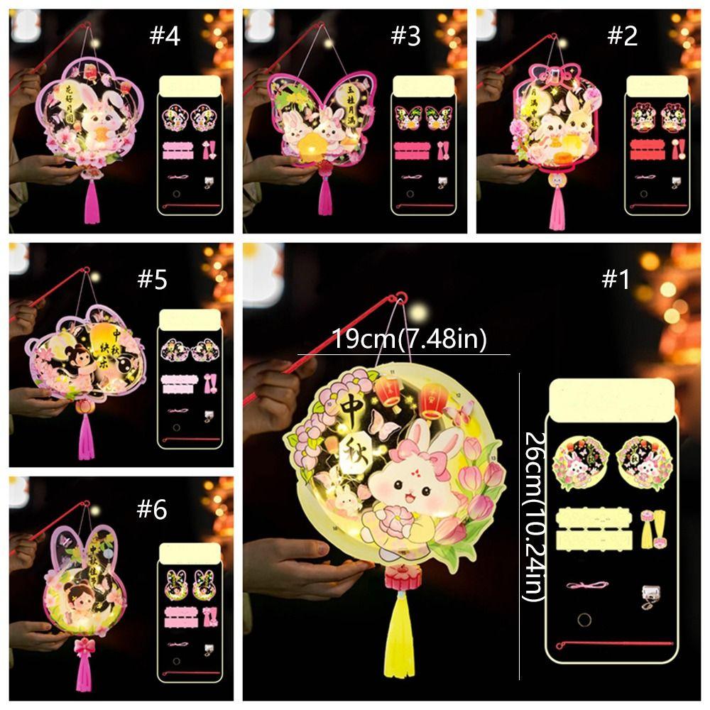 Portable Chinese Rabbit Lantern Traditional LED Lantern Toys Handheld Paper Lantern  New Year