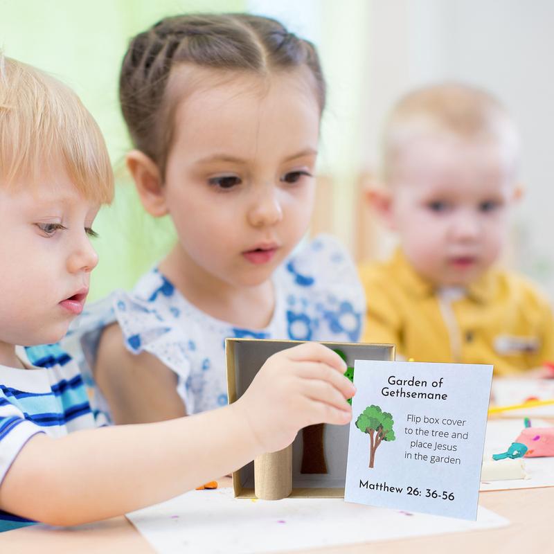 Коробка Страстной недели Христианский Набор Игр по Библии Коробка Страстной недели Игра Воскресение Пасхальная История Религиозные Украшения Для Наполнения Корзины China Mainland