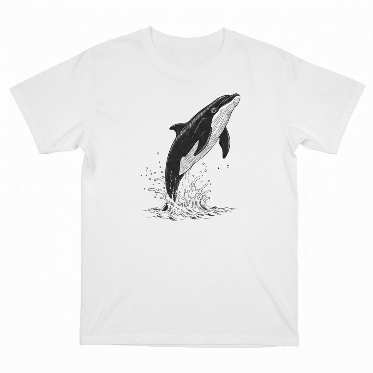 Leaping Dolphin T-Shirt •Ocean Lover Gift •Marine Life Gift •Dolphin Jumping Graphic Tee •Happy Dolphin Shirt •Nature Lover Gift for Her Him M