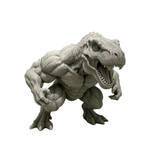 Muscular Dinosaur Figurine, 3D Printed Dino Muscle Statue for Desktop, Shelf, Office Home Decor, Collectible Gifts for Dinosaur Lovers