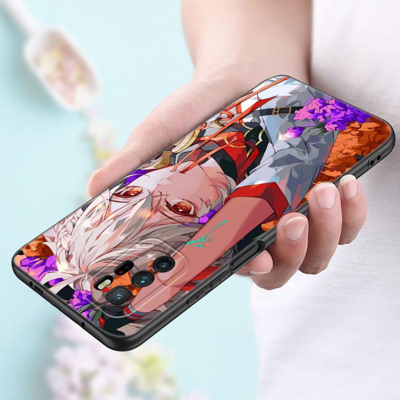 Genshin Impact Raiden Shogun Baal Case For Xiaomi Redmi Note 7 8 9 10 Lite 11 11E 11T 12 Pro 11S 4G 10T 5G 8T 9S 10S Black Cover