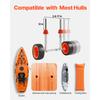 Cărucior Kayak SucceBuy Capacitate de Încărcare 250 lbs Dolly Cărucior Canoe cu Roți din Cauciuc Solid de 7.5 Inch și Suport pentru Kayak-uri Paddleboard-uri