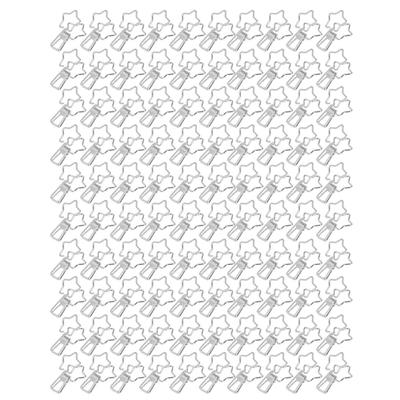 Lot de 100 pinces à reliure en forme d'étoile creuses, style dessin animé, serrage solide, petites trombones robustes pour